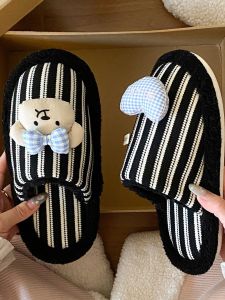 Dép Đi Trong Nhà Mùa Đông Cho Nữ Dép Đi Trong Nhà Bằng Cotton PVC Dày Nhẹ Chống Trượt Ấm Áp Thoáng Khí Thấm Hút Ẩm