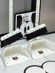 Thickened Polka Dot Broom And Dustpan Set Lightweight Soft Hair for Home Use Easy to Clean Floor Cleaning Tool Combination