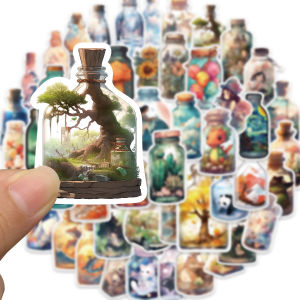 Creative Cartoon Bottle Stickers for Laptop Computer Supplies 50 Pieces Personalized Vehicle Body Helmet Decals