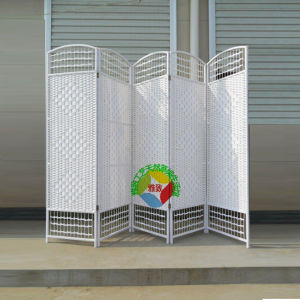 Rustic Natural Willa Partition Screen Economic Style Real Wood Grass Woven Dining Room Office Changing Room Try Room Divider