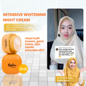 NEW Intensive Whitening Night Cream Reglow - Mencerahkan & Memudarkan Flek Hitam Original