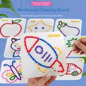 Childrens DIY Sewing Board Educational Toy