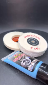 ไขปลาวาฬขัดละเอียด มาพร้อม ลูกขนแกะ3/1 ชิ้น, ลูกผ้าด้ายดิบ3/1 ชิ้น, เนื้อครีมประทับใบหน้า เครื่องเจียร 100% สแตนเลส ล้างทำความสะอาด 150 กรัม