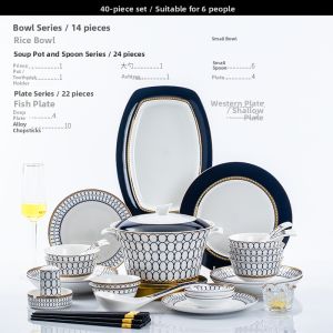 Elegant Simple Style Bone China Dinnerware Set