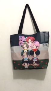 L.S Totebag Kanvas Resleting Wanita terbaru motif TULISAN UNGUBTS / ARMY