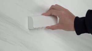 Wall Mount Toothbrush Holder with Cover Punch-Free Plastic Self Adhesive 6 Slots Tooth Brush Hanger