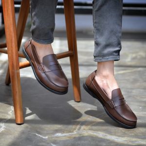 RIONZ - Roma Black - Sepatu Formal Pria Pantofel Kantor Hitam Kulit Pu