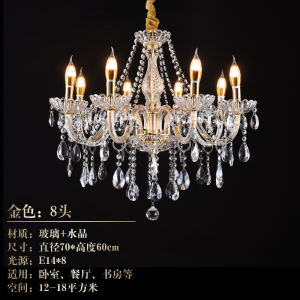 European Style Crystal Chandelier for Living Room Modern Simplicity Bedroom Warm Dining Room Candle Crystal Lighting Decoration Luxury