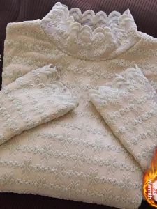 chaqi | Fleece Lace High-necked Underwear Shirt
