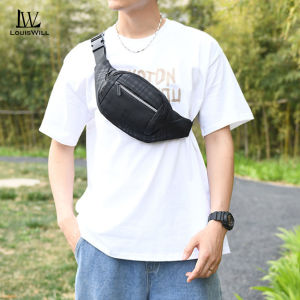 LouisWill Waist Bag Chest Bag Crossbody Chest Bag  Multi-Functional Fitness Bag Small Waist Pouch Waterproof Wear-Resistant Waist Bag with Adjustable Strap for Workout Running