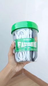 KABEL DATA ROBOT 1 TOPLES ISI 30 20 10 PCS Micro USB Robot RBM100 Isi 10pcs & 30pcs - Kabel Charger Fast Charging | Kabel Casan | Data Cable Fast Charging Fast Charger Quick Charge MIcro USB Robot Original Isi 30 Grosiran Grosir