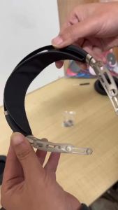 DIY ชุดหูฟังคาดศีรษะ90มิลลิเมตร-105มิลลิเมตรตะขอเปิดโลหะยึดหนังด้านบนวงสำหรับ AUDEZE HIFIMAN HE400หูฟัง