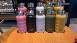 【K-Home】Tyeso Stainless Steel Thermos Large Capacity Vacuum Insulated Caterpillar Tumbler Sport Water Bottle