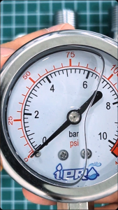 IPRO Stainless Steel Water Filter Pressure Gauge - Oil Meter with 4FC4 / Joint 4 6
