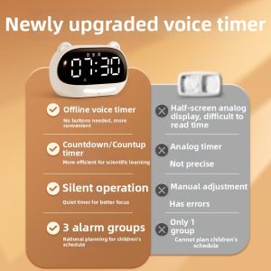 QITE | Quiet Self-discipline Timer For Kids 3-in-1 Alarm Clock