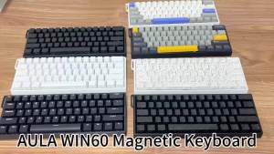 AULA | AULA Win60 Win68 HE Hall Effect Keyboard 8K Polling Rate RGB Backlit Gasket Structure Hot-Swap Wired Gaming Keyboard for Gamer
