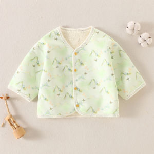 หนาขึ้น สีน้ำตาลอ่อน ผม เด็กทารก เสื้อโค้ท สําหรับ ฤดูใบไม้ร่วง และ ฤดูหนาว แจ๊กเก็ตเด็ก อุ่น เสื้อผ้าสําหรับทารก เด็กผู้หญิง เสื้อผ้าออกนอกบ้านสไตล์จีน