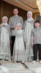 GAMIS SARIMBIT ETHICA LADIVA DHADOW GREY TERBARU 2026 TERMURAH COCOK UNTUK LEBARAN KELUARGA