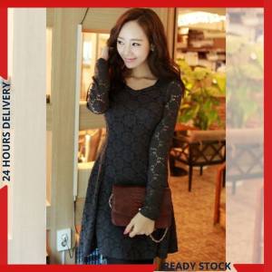 CFBOUTIQUE Korean Style Women Fashion Full Lace Ladies Summer Dress