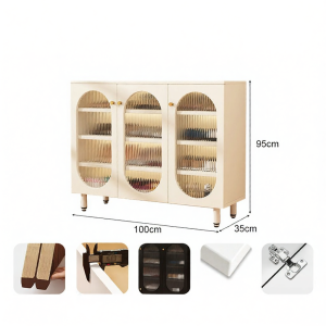 Black Entrance Shoe Storage Cabinet