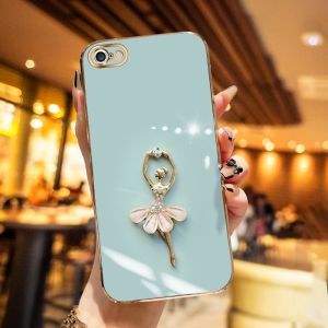 Hontinga Ốp Lưng Cho Samsung Galaxy J7 Prime J7 Pro J7 2017 J2 Prime J6 Plus J4 Plus Ốp Lưng Điện Thoại Vuông TPU Mềm Chrome Sang Trọng Màu Trơn Thời Trang Cô Gái Khiêu Vũ Ốp Lưng Cao Su