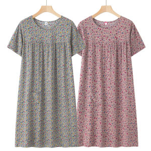 Xuderong Nightdress ผู้หญิงชุดนอนแขนสั้นสบายชุดนอนหลวมชุดนอนฤดูร้อนชุดเดรสผู้หญิง