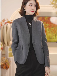 Youthful Style French Elegant Autumn Long Sleeve Wool Coat