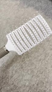 Others | 1Pcs Professional Hollow Vent Curved Hair Brush for Blow Drying - Volumizing Paddle Brush with Nylon Bristles Fast Drying Tool
