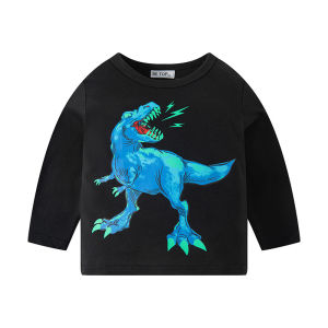 be top | Spring Autumn Dinosaur Round Neck T-Shirt