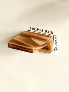 Rustic Wooden Wall Shelf Square Floating Shelves Ledge Boho Home Decor Plant Flower Pot Wall Hanging Living Room Display Stands