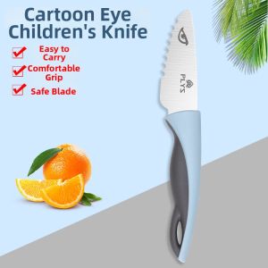 GANGWO | Safe Non-scratch Childrens Knife and Cutting Board Set