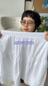 TheBlueTshirt - Chân váy maxi xoè dáng dài cho nữ - Boho Maxi Skirt Eco Cotton - Women