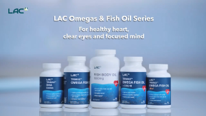 LAC Trimax Omega Fish Oil EC 60 SG - Supports Heart Brain Eye Skin & Joint Health (best by: October 2027)