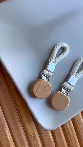 1-6pcs Woven Rope Beech Wood Round Head Multi Functional Non Perforated Household Bathroom Towel Storage Clip Kitchen Towel Clip