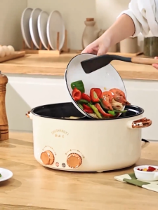 Dual Control Yin-Yang Electric Hot Pot 2 in 1 Split Pot for Home High Power Multi Function Cooker for Hot Pot and Family Meals