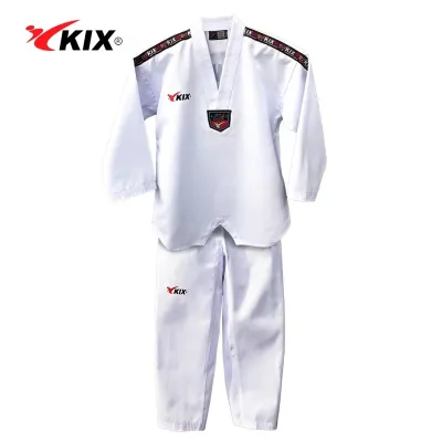 KIX TAEKWONDO PREMIUM RIBBED WHITE COLLAR