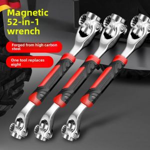 MONLEYTA | Universal Wrench Set 52 In 1 Multi Function Moving Allen Wrench Socket Hex Octagon Eight In 1 Tool Aluminum Alloy Material