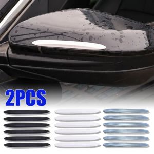 4Pcs Universal Car Anti-collision Strips Auto Door Bumper Rearview Mirror Invisible Protector Strips Soft Rubber Scratch Protector Car Accessories