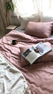 Bộ chăn ga gối 4 món Tencel 60s RUNA CORNER mềm mại thoáng khí - Set 2 vỏ gối 1 ga giường bo chun và 1 vỏ chăn