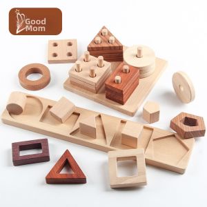 Prince Mom | Wood Educational Preschool Shape Sorting Puzzle