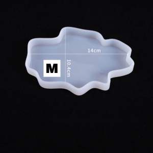 Cetakan Resin Coaster Epoxy bentuk Abstrak Gelombang Alas Tatakan Gelas Hiasan Dekorasi Bahan Silikon untuk Kerajinan Resin DIY