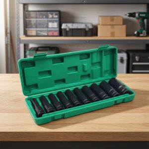 10pcs Universal Deep-Slot Socket Wrench Set Pneumatic Maintenance Tool Kit for Automotive Mechanical Repairs Automotive Equipmen