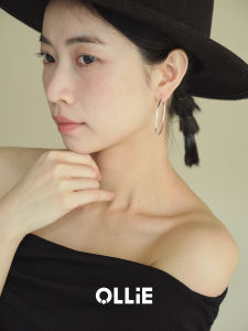 Minimalist Classic Hoop Earrings S999 Pure Silver Fashionable Versatile Womens Jewelry out Original Design ness