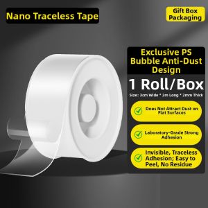 deli | Anti-Dust Waterproof Non-Marking Transparent Double-Sided Tape 3m