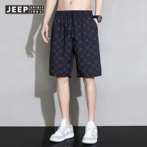 Jeep Spirit nam quần short thể thao lụa lạnh mới 2023 nhanh khô năm điểm Quần đi biển lỏng quần thường ngày cỡ lớn quần short nam nổ