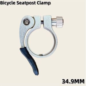 Bicycle Aluminium Seatpost Clamp Quick Release Bike Seat Clamp for MTB BMX Road 34.9MM