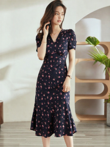 Roey s house | Elegant Mermaid Hem Satin Slim Fitting Summer Dress