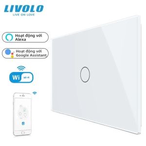 Công Tắc Tường Thông Minh Livolo WiFi Điều Khiển Bằng Ứng Dụng Smart Life Tương Thích Với Alexa Và Google Home Chất Liệu Sắt Tiêu Chuẩn Mỹ/AU Dùng Cho Điện Áp 110-250V 50-60Hz