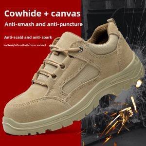 JIFANPAUL | Mens Anti-crush Anti-puncture Lightweight Insulated Durable Summer Breathable Safety Shoes