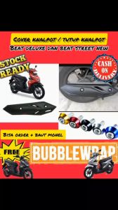 Tameng / Cover Tutup Knalpot Honda Beat fi 2020 2021 2022 Free baut / Cover Knalpot BEAT FI New Deluxe Led / Cover Knalpot Beat Street New